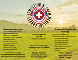 The Homestead and Farm Medicine course 2024 - Labor Day Weekend 2024 - August 31st, September 1st and 2nd.